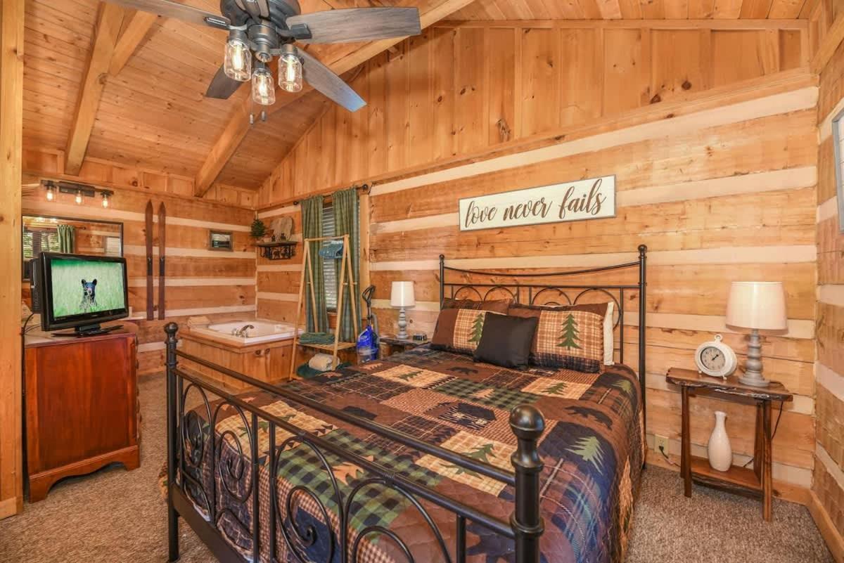 View! Cozy, Private, Fireplace, Hot Tub Log Cabin, Honeymoon! Sevierville Exteriér fotografie