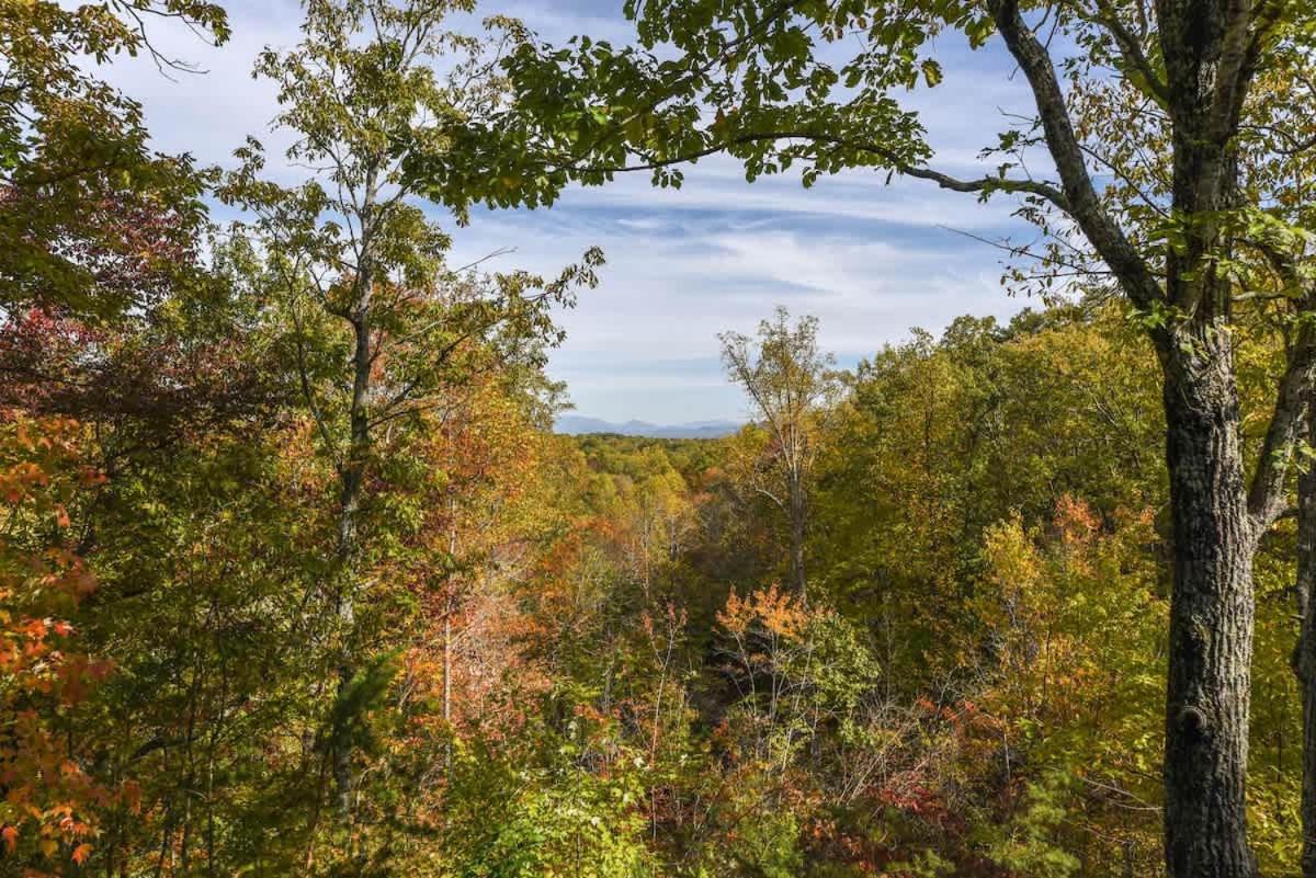 View! Cozy, Private, Fireplace, Hot Tub Log Cabin, Honeymoon! Sevierville Exteriér fotografie